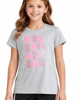 Girls Under Armour Active Loose Heat Gear Kids Shirt